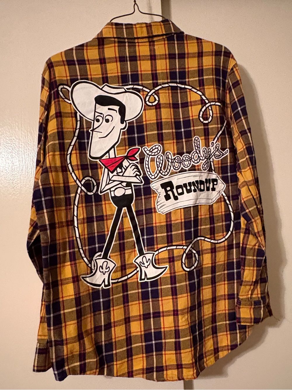 Disney Woody plaid flannel